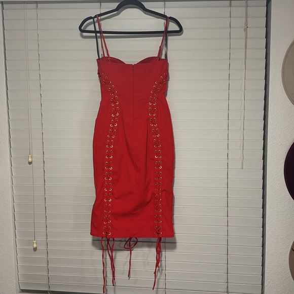 Michael Costello x Revolve Red Anyssa Dress - Picture 5 of 6